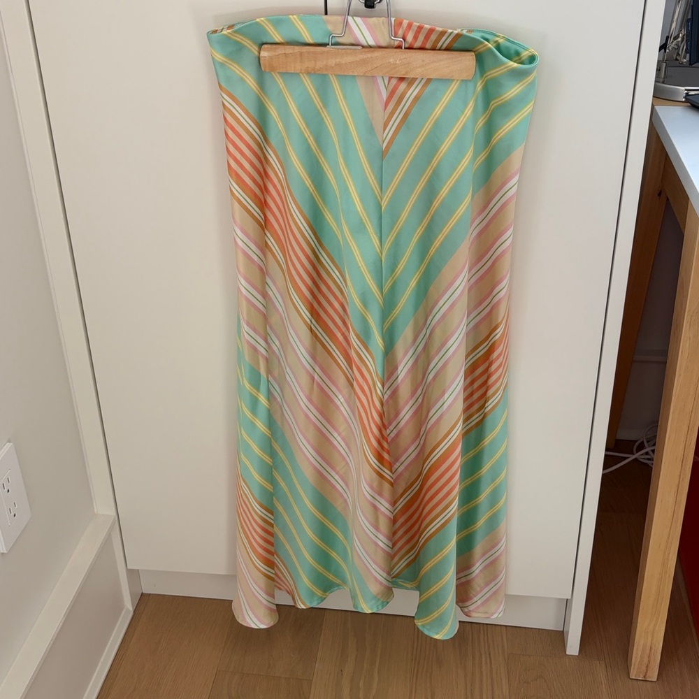 Zara Faux Silk Maxi Skirt